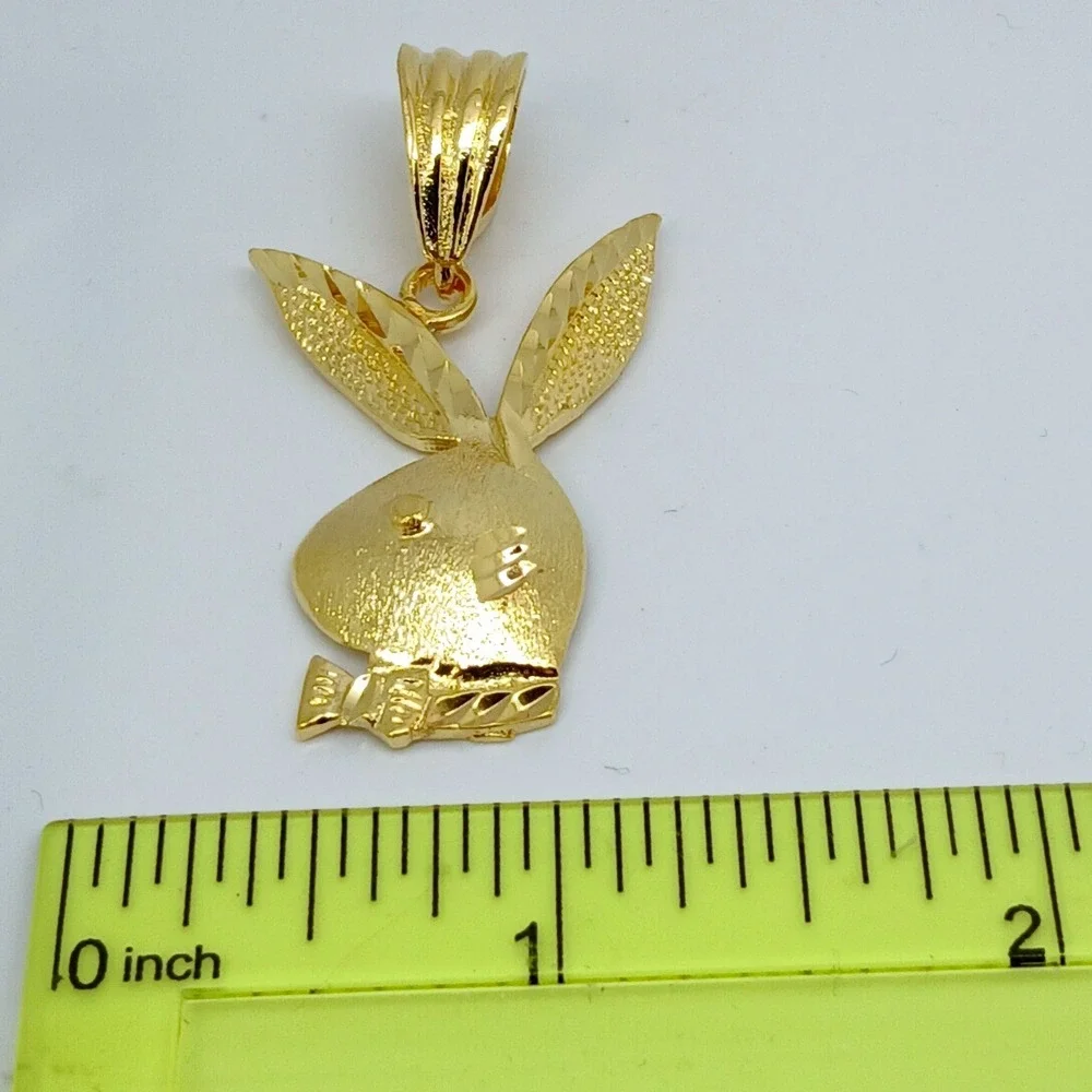 Karatbond Vintage Playboy Bunny Pendant Gold Diamond Cut Y2K NOS Made in USA